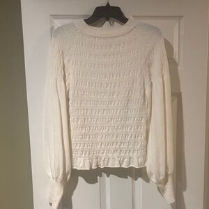 Chic Cream Women's Crew Neck Sweater